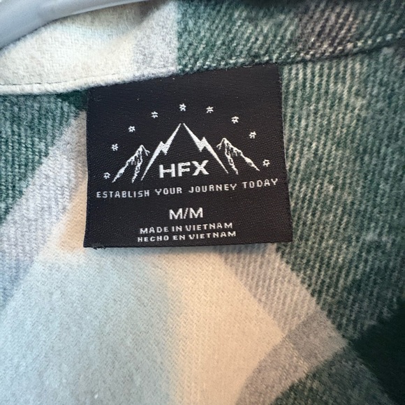 Plaid Utility Jacket in Green and Cream - Picture 2 of 2